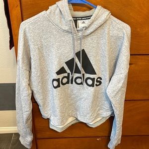 Adidas crop hooded pullover